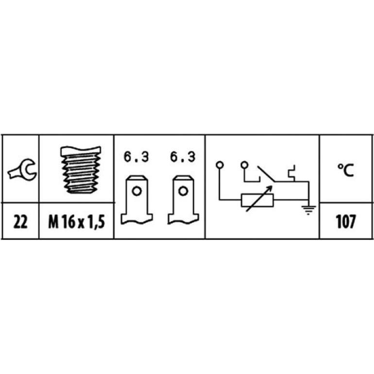 HELLA Sensor, Kühlmitteltemperatur 6PT 009 309-531 HELLA Sensor, Kühlmitteltemperatur 6PT 009 309-531