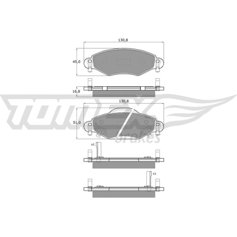 TOMEX brakes Bremsbelagsatz, Scheibenbremse TX 13-89 TOMEX brakes Bremsbelagsatz, Scheibenbremse TX 13-89