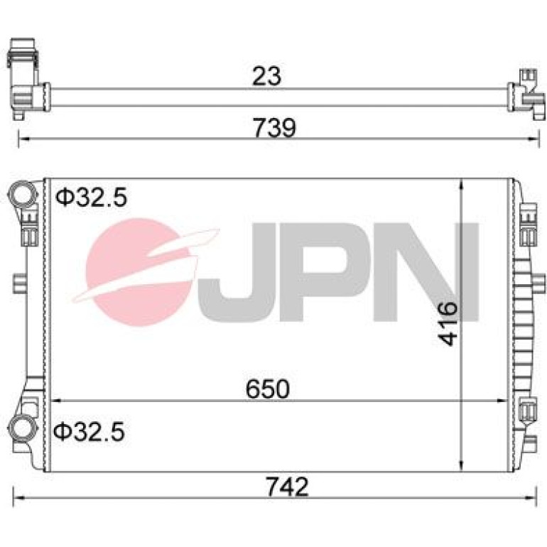 JPN Kühler, Motorkühlung 60C9069-JPN JPN Kühler, Motorkühlung 60C9069-JPN