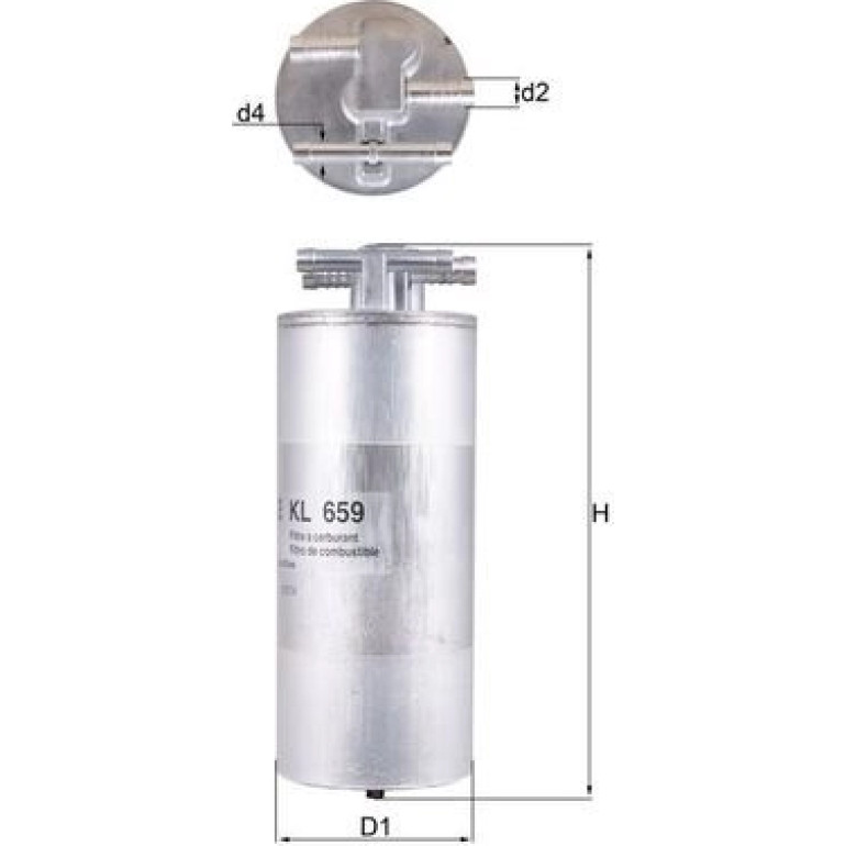MAHLE Kraftstofffilter KL 659 MAHLE Kraftstofffilter KL 659