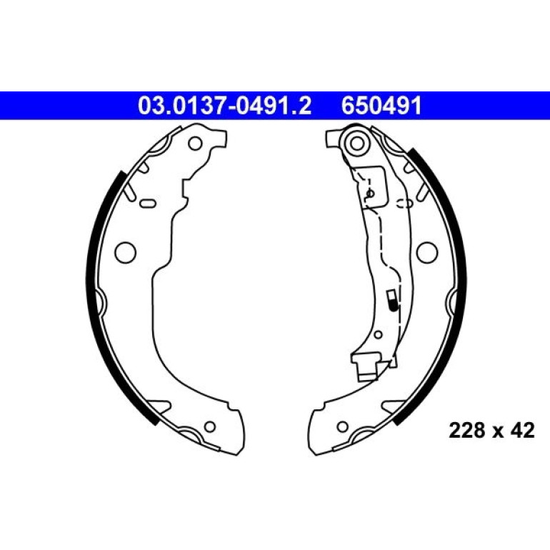Bremsbackensatz 03.0137-0491.2 Bremsbackensatz 03.0137-0491.2