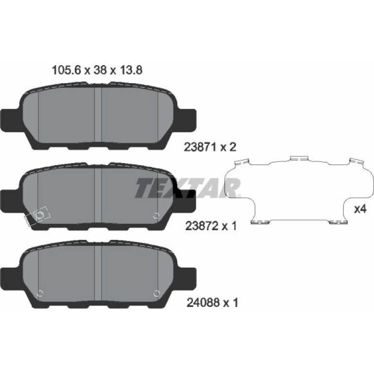 Bremsbelagsatz Nissan T. X-Trail/Qashqai 2387101 Bremsbelagsatz Nissan T. X-Trail/Qashqai 2387101
