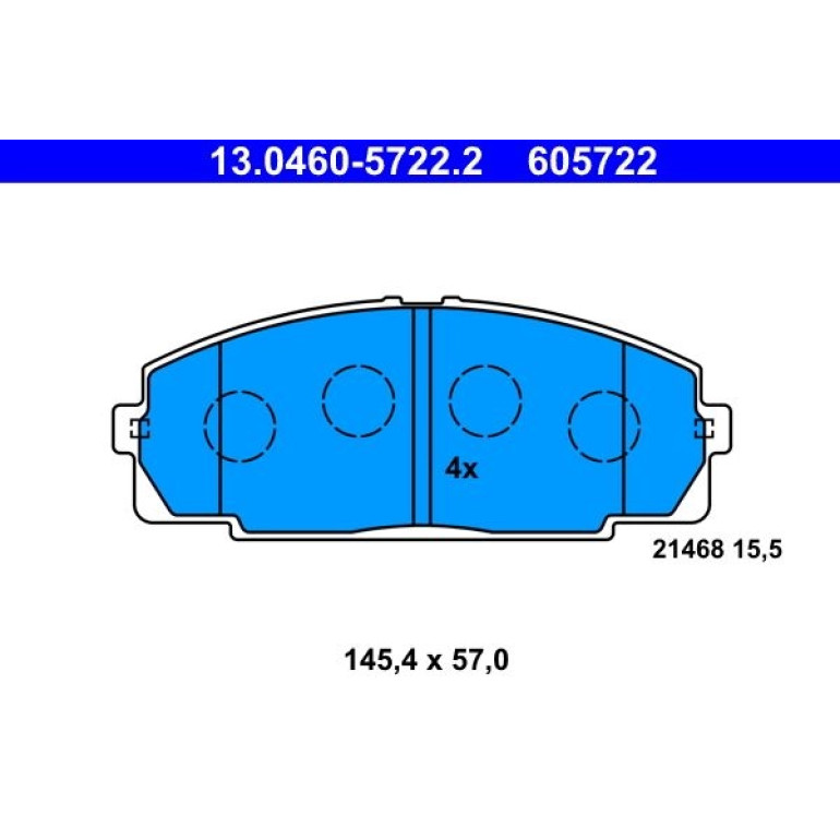 Bremsbelagsatz, Scheibenbremse 13.0460-5722.2 Bremsbelagsatz, Scheibenbremse 13.0460-5722.2