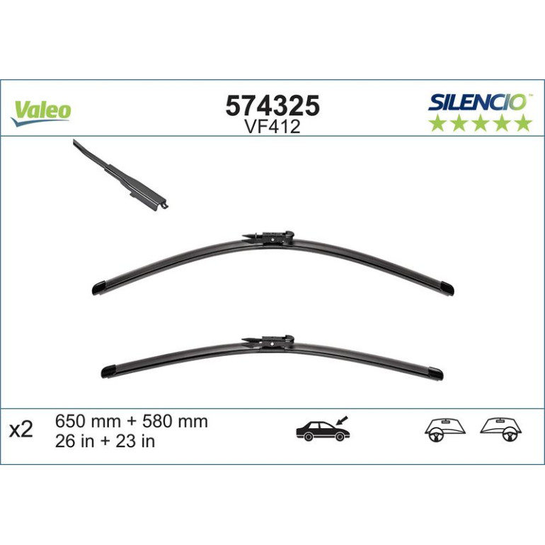 VM412 VALEO Silencio X.TRM Wischer 574325 VM412 VALEO Silencio X.TRM Wischer 574325