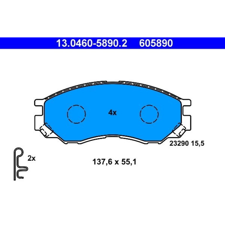 ATE Bremsbelagsatz 13.0460-5890.2 ATE Bremsbelagsatz 13.0460-5890.2