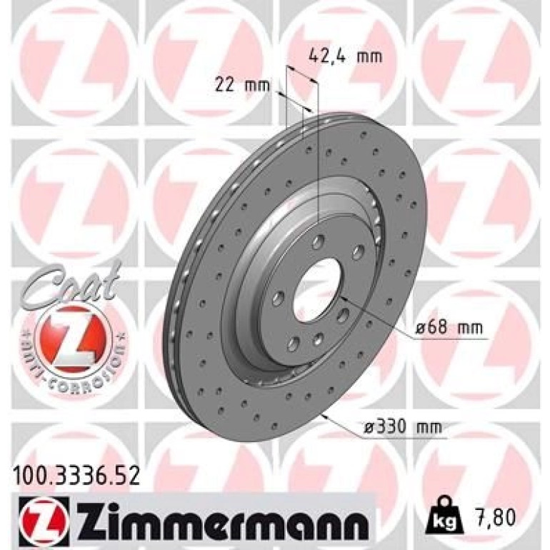 12 482 036 Sport Bremsscheibe HA Sport 100.3336.52 12 482 036 Sport Bremsscheibe HA Sport 100.3336.52