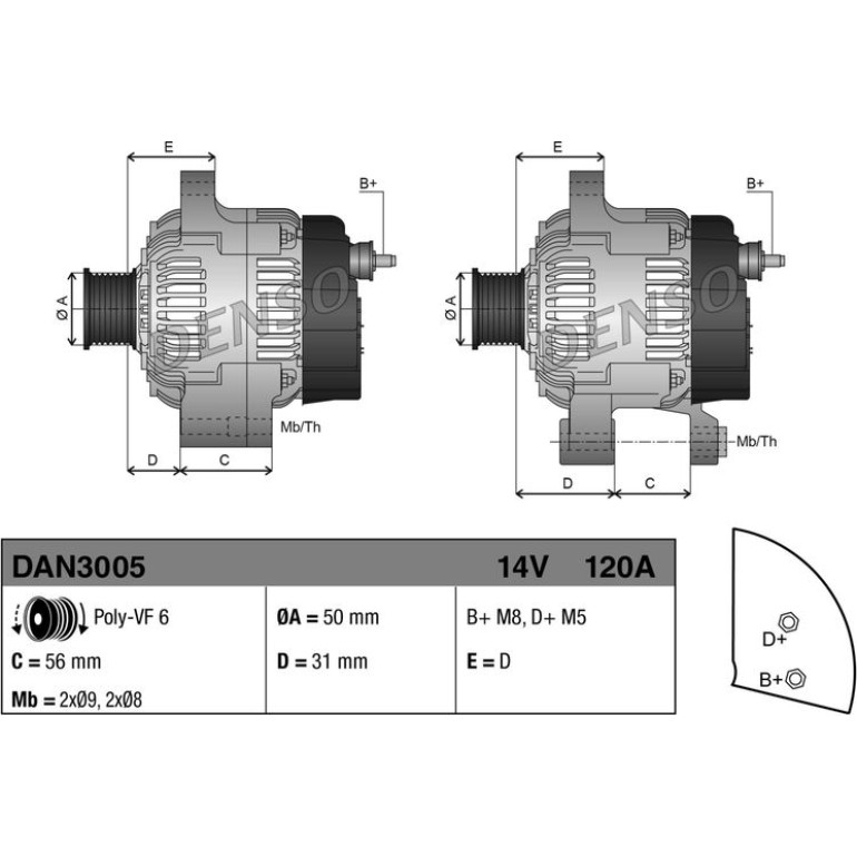 DENSO Generator DAN3005