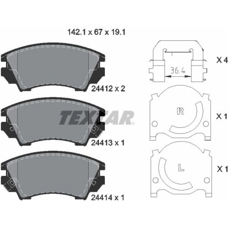 Bremsbelagsatz Opel P. Insignia 08- 2.0Cdti/Turbo/Zafira C 11 2441201 Bremsbelagsatz Opel P. Insignia 08- 2.0Cdti/Turbo/Zafira C 11 2441201