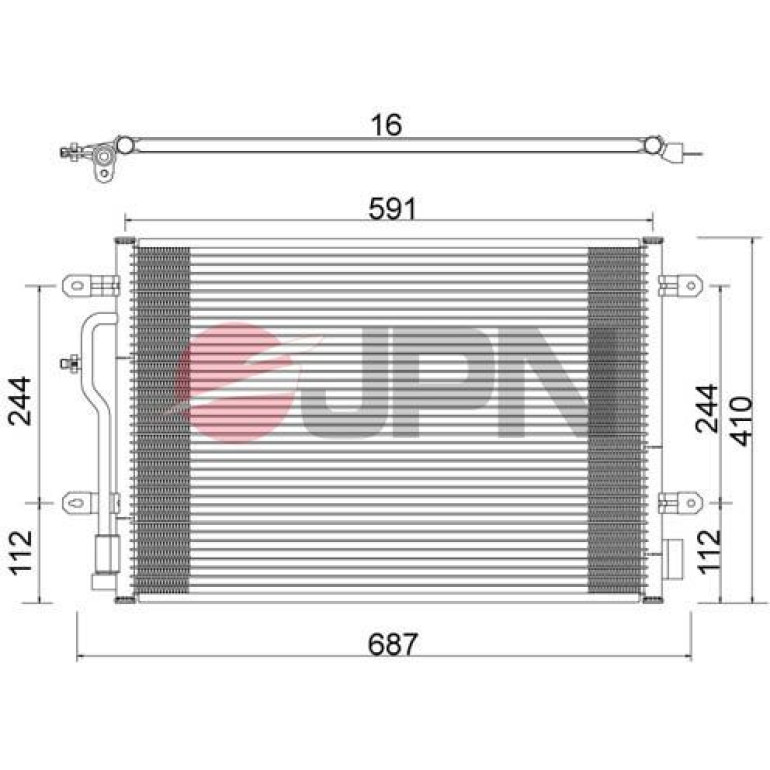 JPN Kondensator, Klimaanlage 60C9075-JPN JPN Kondensator, Klimaanlage 60C9075-JPN