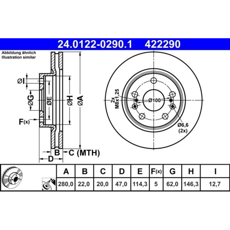 Bremsscheibe Suzuki P. Sx4/Vitara 1.4-1.6 13 24.0122-0290.1 Bremsscheibe Suzuki P. Sx4/Vitara 1.4-1.6 13 24.0122-0290.1