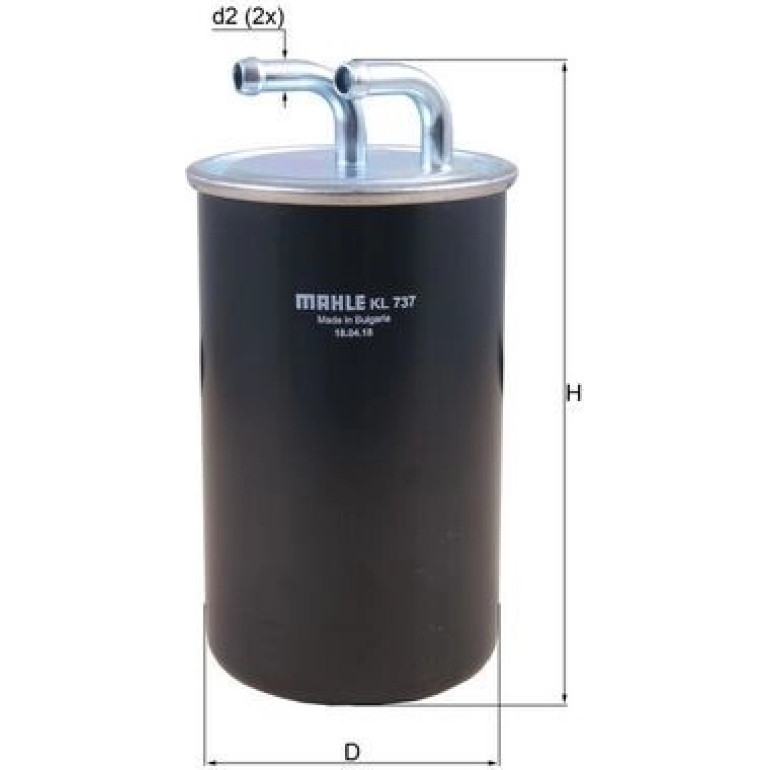MAHLE Kraftstofffilter KL 737 MAHLE Kraftstofffilter KL 737