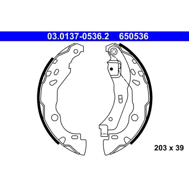 ATE Bremsbacken 03.0137-0536.2 ATE Bremsbacken 03.0137-0536.2