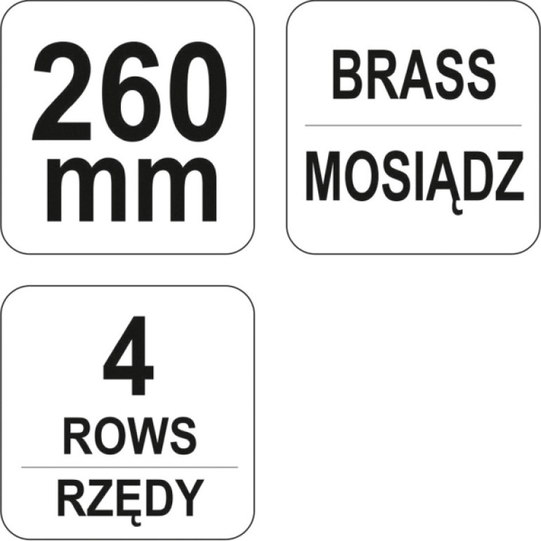 Messingdrahtbürste 4Reihig YT-6344 Messingdrahtbürste 4Reihig YT-6344