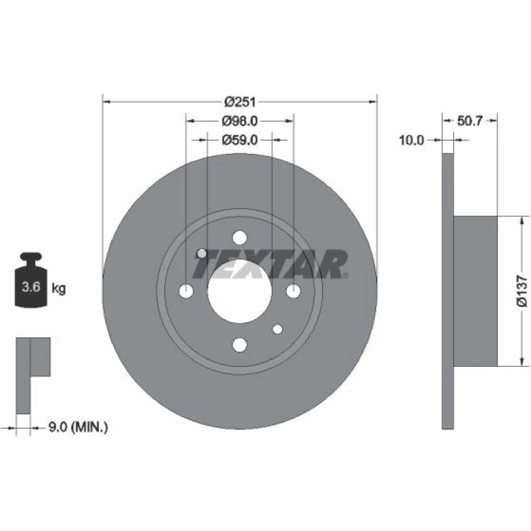 Bremsscheibe Fiat T. Stilo 01-/Multipla/Bravo 07-/Lybra 92034203