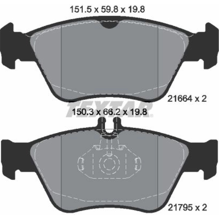 Bremsbelagsatz Db P. W202/210 93 2166404 Bremsbelagsatz Db P. W202/210 93 2166404