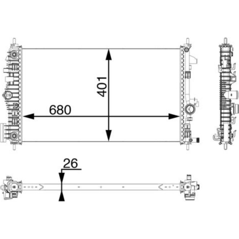 Kühler, Motorkühlung CR 927 000P Kühler, Motorkühlung CR 927 000P