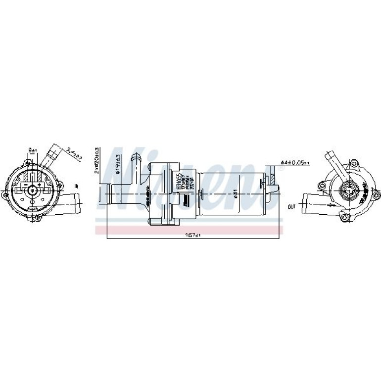NISSENS Wasserumwälzpumpe, Standheizung 831055 NISSENS Wasserumwälzpumpe, Standheizung 831055