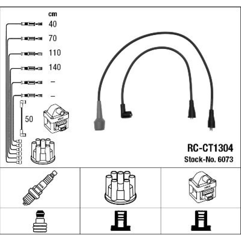 RC-CT1304 NGK - Zündkabelsatz 6073 RC-CT1304 NGK - Zündkabelsatz 6073