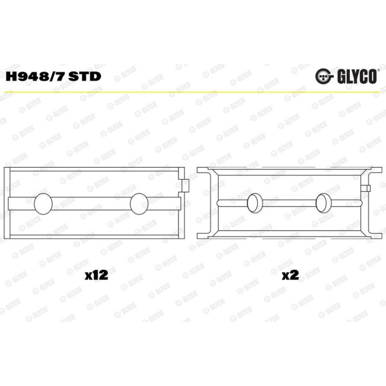 Kurbelwellenlager H948/7 STD Kurbelwellenlager H948/7 STD