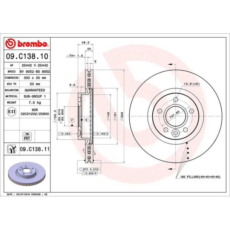 76 481 036 Bremsscheibe VA 09.C138.11