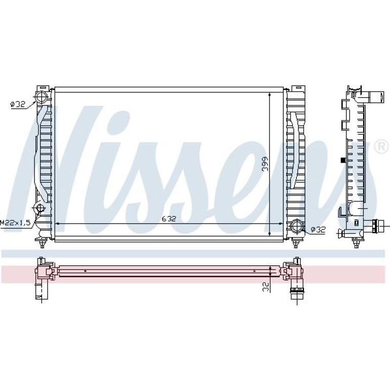 Wasserkühler PKW 60496