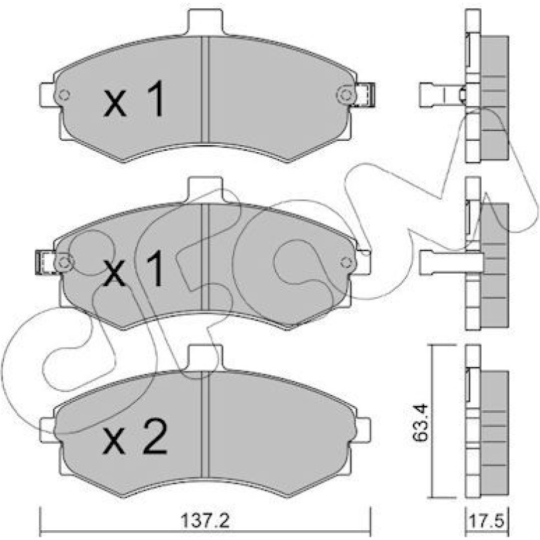 CIFAM Bremsbelagsatz, Scheibenbremse 822-504-0 CIFAM Bremsbelagsatz, Scheibenbremse 822-504-0