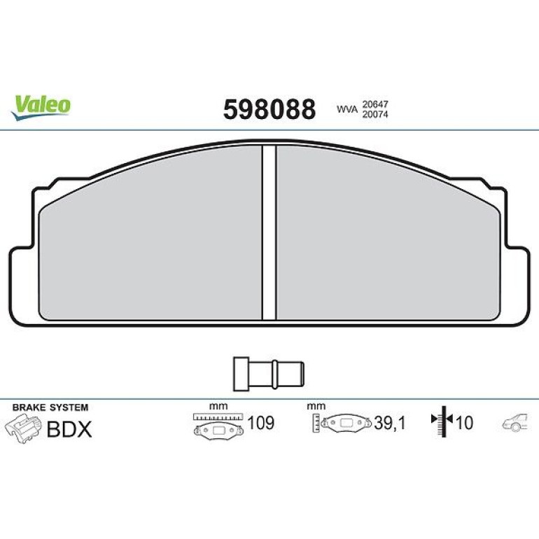 VALEO Bremsbeläge 598088 VALEO Bremsbeläge 598088