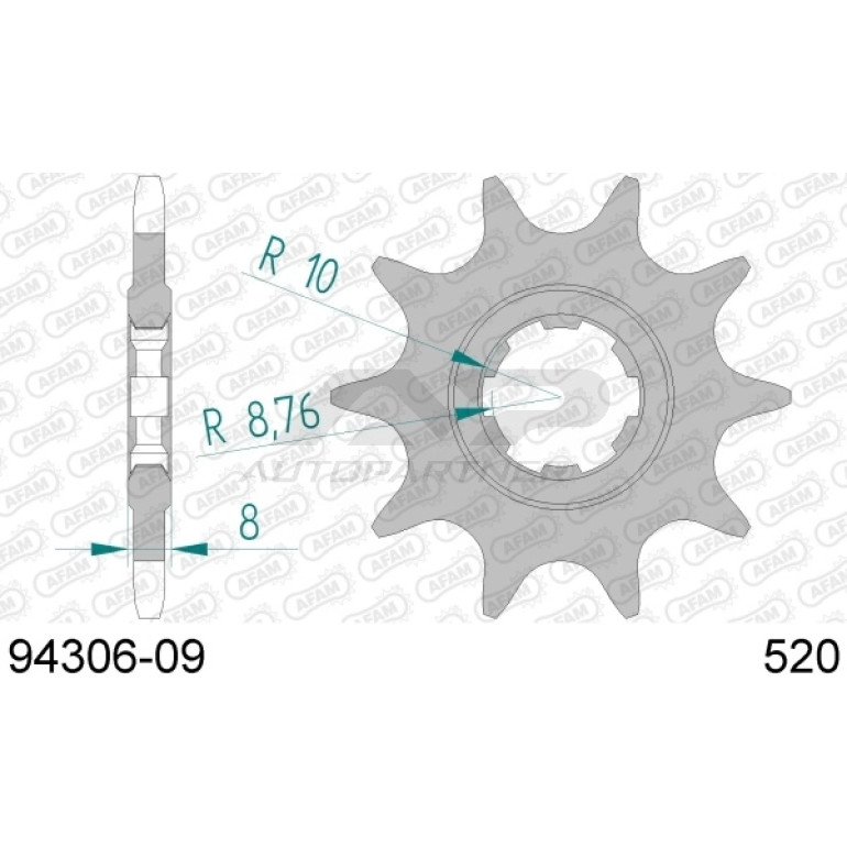 AFAM Ritzel 09 Zähne 94306-09 AFAM Ritzel 09 Zähne 94306-09