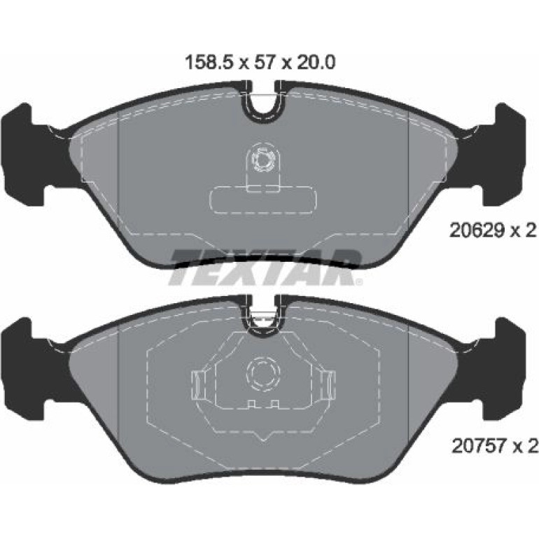 Bremsbelagsatz Bmw S. E28 81-87/E30M3 2062902 Bremsbelagsatz Bmw S. E28 81-87/E30M3 2062902