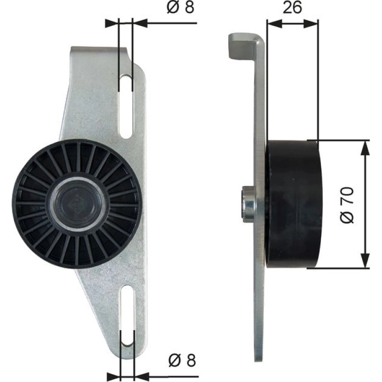 GATES Spannrolle T39393
