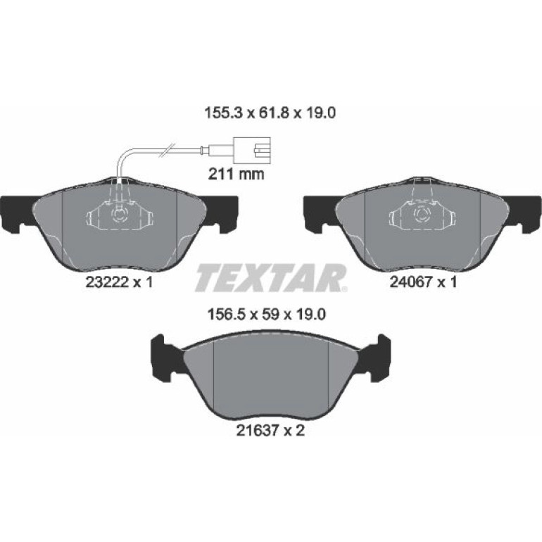 Bremsbelagsatz Alfa S. 147/146/146/Gt/Marea 2322201 Bremsbelagsatz Alfa S. 147/146/146/Gt/Marea 2322201
