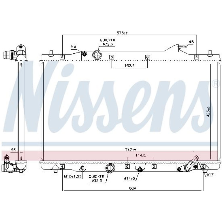 Wasserkühler PKW 606216 Wasserkühler PKW 606216
