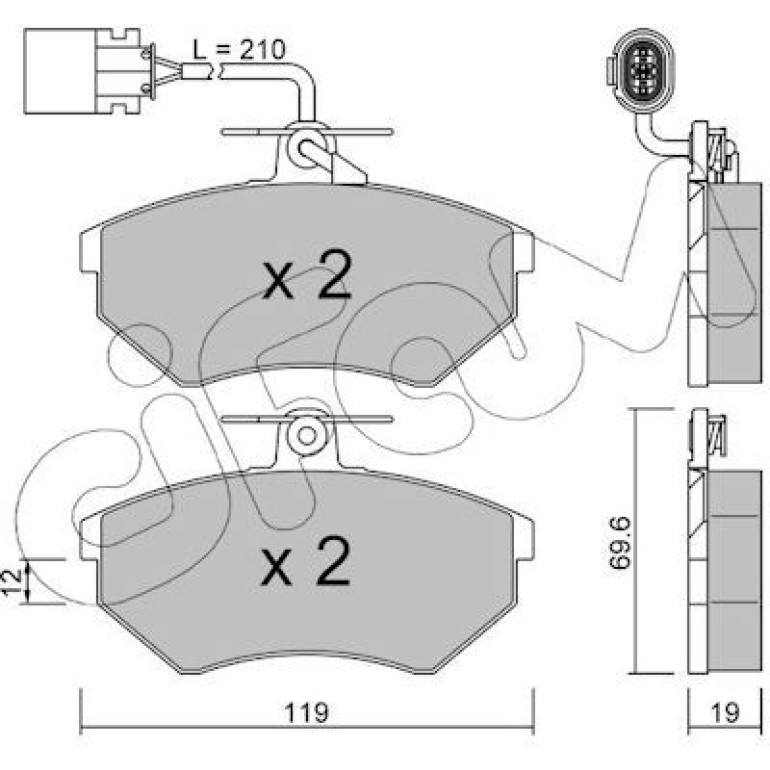 CIFAM Bremsbelagsatz, Scheibenbremse 822-050-1