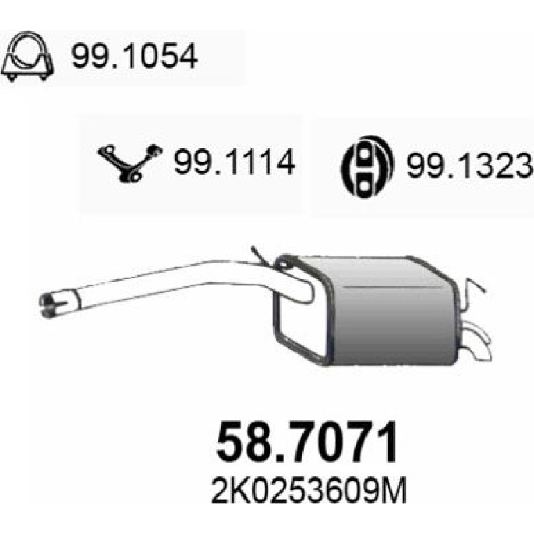 Endschalldämpfer 58.7071