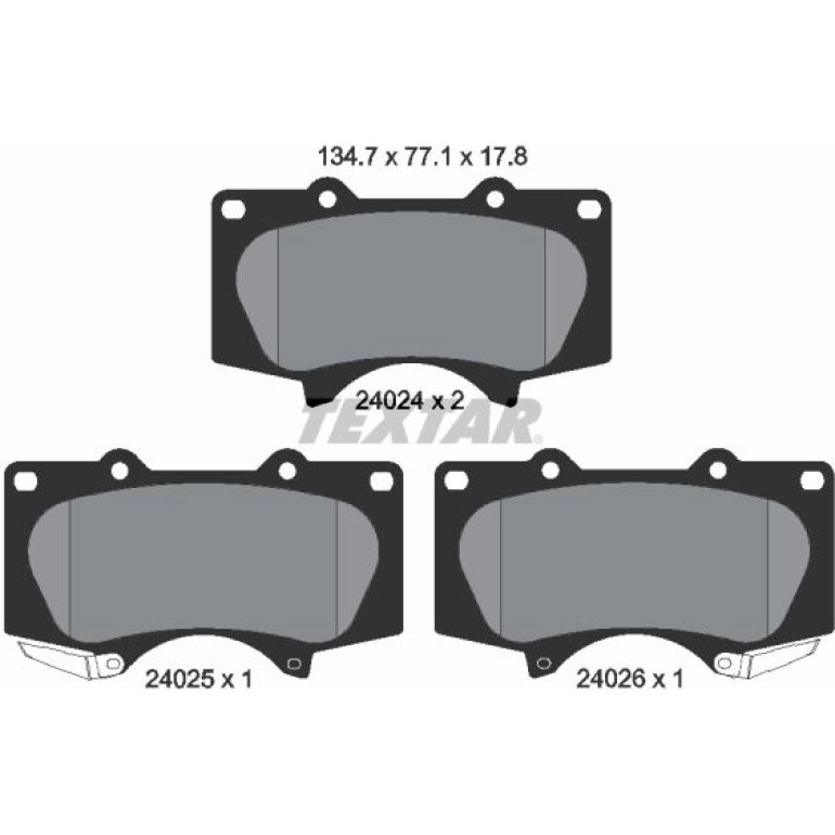 Bremsbelagsatz Toyota P. Land Cruiser 03-/Pajero 07 2402401 Bremsbelagsatz Toyota P. Land Cruiser 03-/Pajero 07 2402401