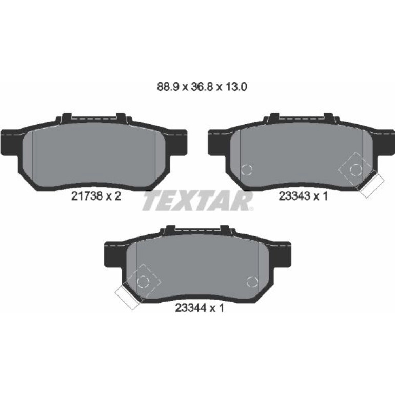 Bremsbelagsatz Honda T. Jazz 02-/08-/City/Civic 95-/Crx 92- Jp 2173801 Bremsbelagsatz Honda T. Jazz 02-/08-/City/Civic 95-/Crx 92- Jp 2173801