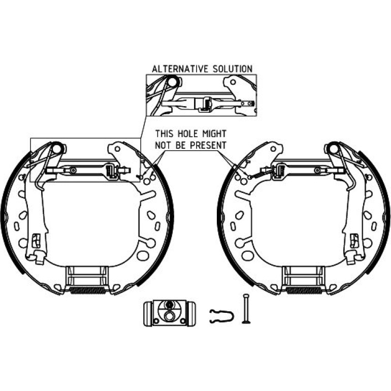 Satz Bremsbacken Fiat Grande Punto/Linea 05- (228.6X42) 84065400 Satz Bremsbacken Fiat Grande Punto/Linea 05- (228.6X42) 84065400