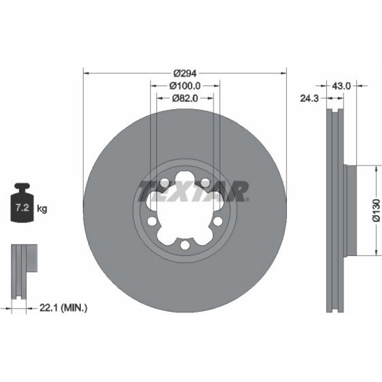 Bremsscheibe Ford P. Transit 00 92103803