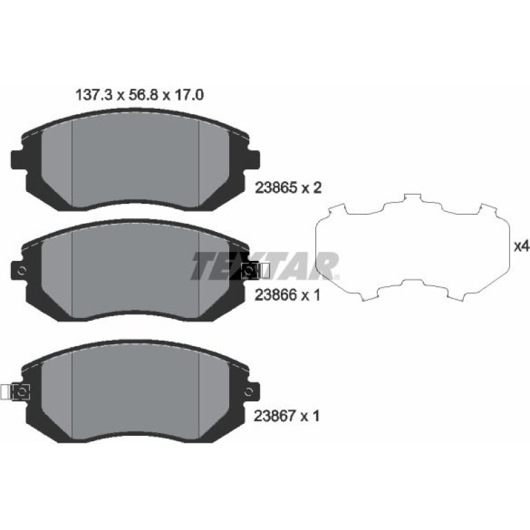 Bremsbelagsatz Subaru P. Impreza/Legacy 03 2386501 Bremsbelagsatz Subaru P. Impreza/Legacy 03 2386501