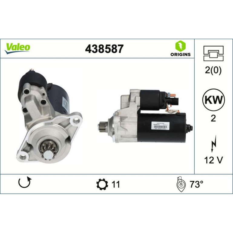 VALEO Anlasser 438587 VALEO Anlasser 438587