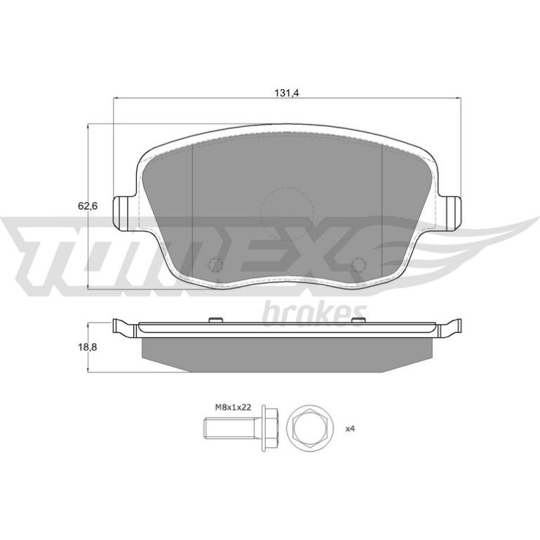 TOMEX brakes Bremsbelagsatz, Scheibenbremse TX 13-59 TOMEX brakes Bremsbelagsatz, Scheibenbremse TX 13-59