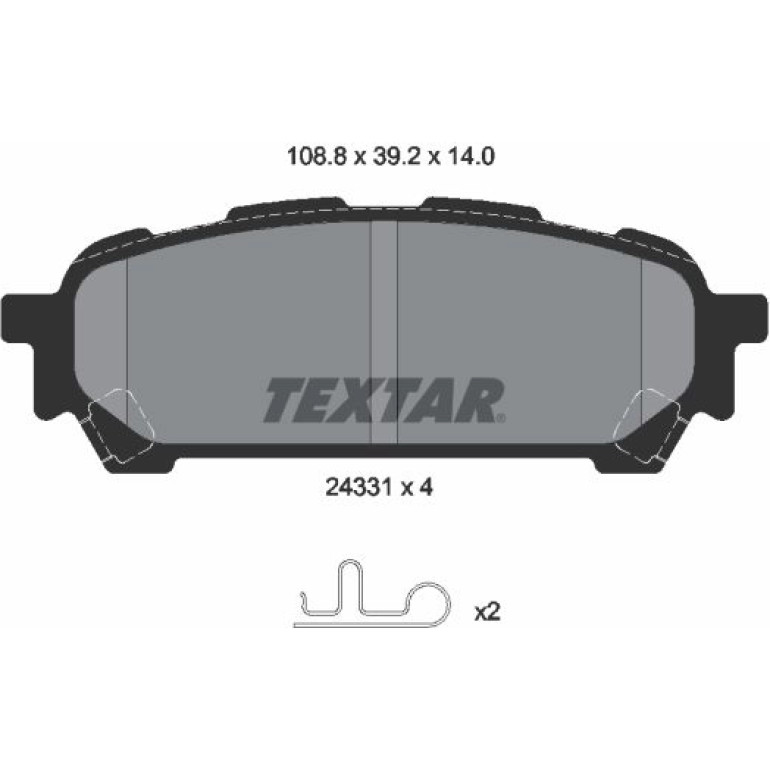 Bremsbelagsatz Subaru T. Impreza 00 2433101 Bremsbelagsatz Subaru T. Impreza 00 2433101