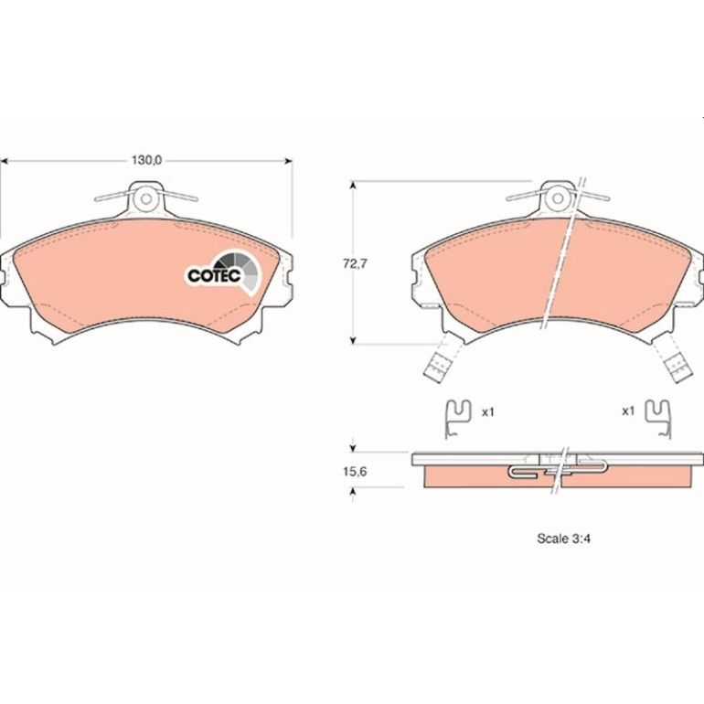 Bremsbelagsatz Mitsubishi P. Spac GDB1317