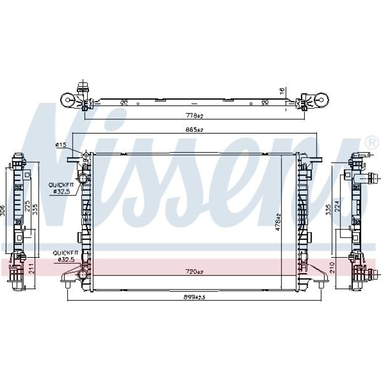 Wasserkühler PKW 606463 Wasserkühler PKW 606463
