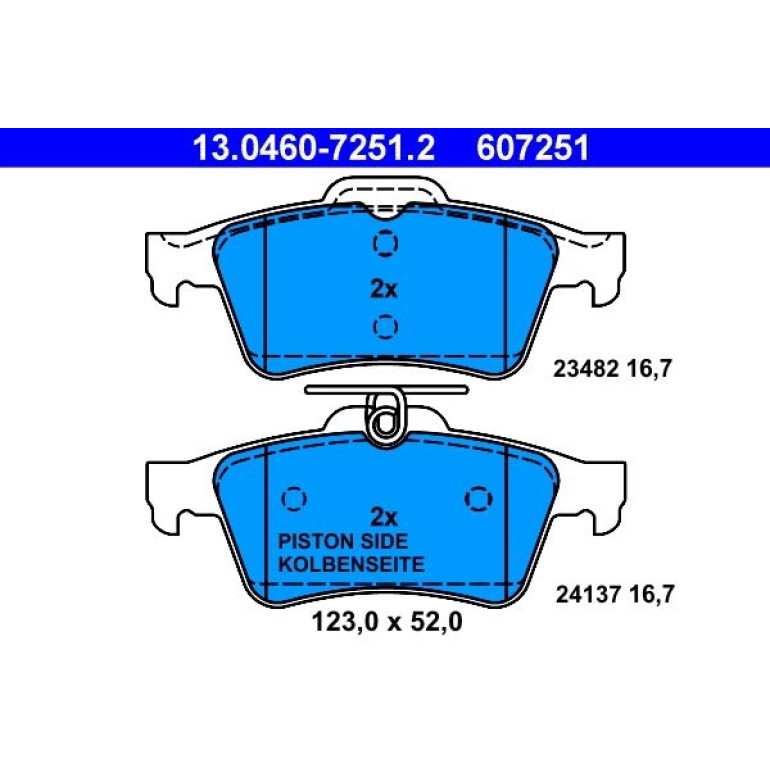 Bremsbelagsatz Renault T. Laguna 1.6-3.5 07 13.0460-7251.2 Bremsbelagsatz Renault T. Laguna 1.6-3.5 07 13.0460-7251.2