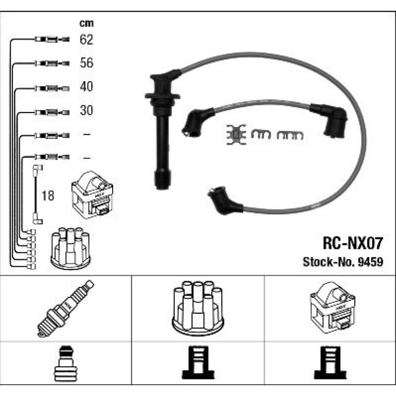 RC-NX07 NGK - Zündkabelsatz 9459 RC-NX07 NGK - Zündkabelsatz 9459