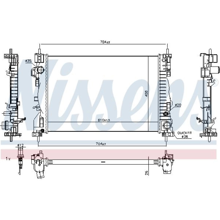 Wasserkühler PKW 60062 Wasserkühler PKW 60062