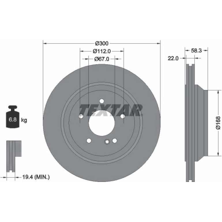 Bremsscheibe Db T. R230 Sl/W221 300-350 92176303 Bremsscheibe Db T. R230 Sl/W221 300-350 92176303