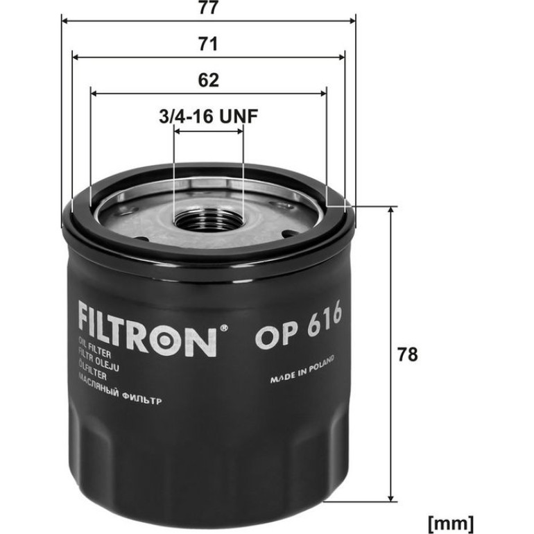 FILTRON Ölfilter OP 616 FILTRON Ölfilter OP 616