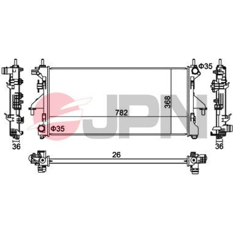 JPN Kühler, Motorkühlung 60C9020-JPN JPN Kühler, Motorkühlung 60C9020-JPN